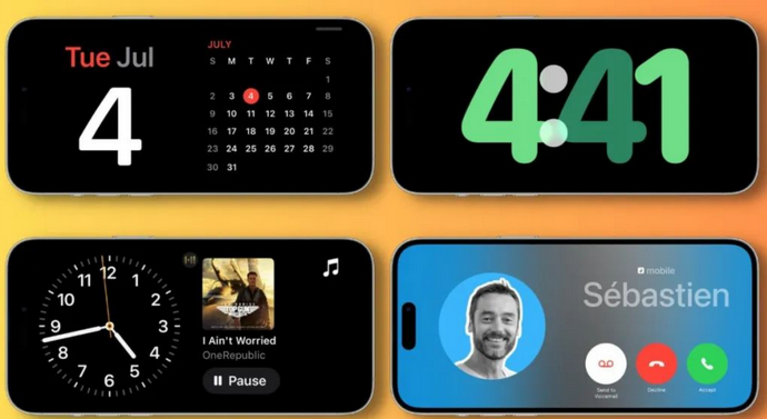 达川苹果手机维修分享iOS17横屏充电待机显示有什么好处 